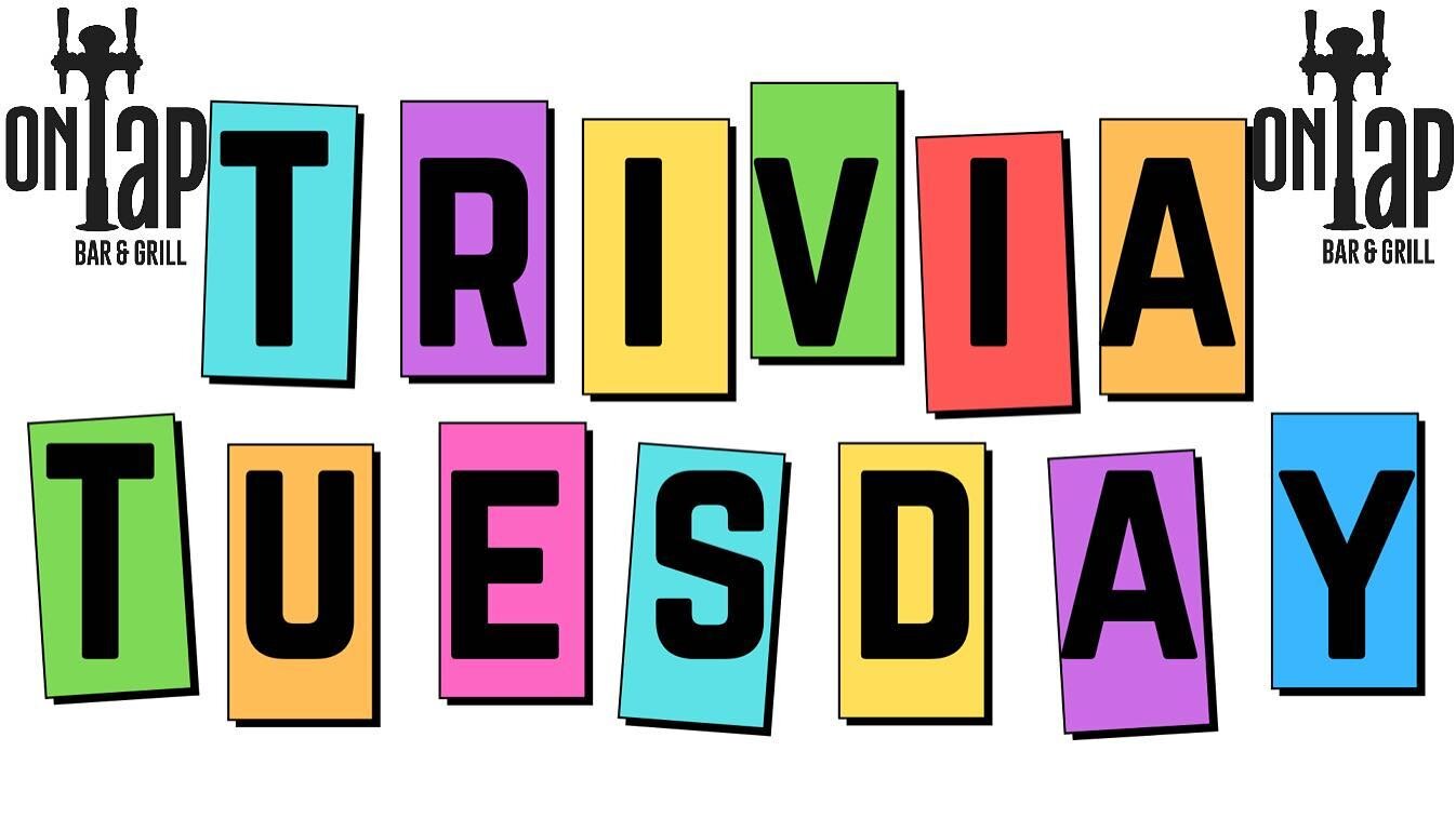 It&rsquo;s #trivia Tuesday at On Tap! We&rsquo;re open for lunch and trivia kicks off at 7! Think you know it all? Prove it and win prizes