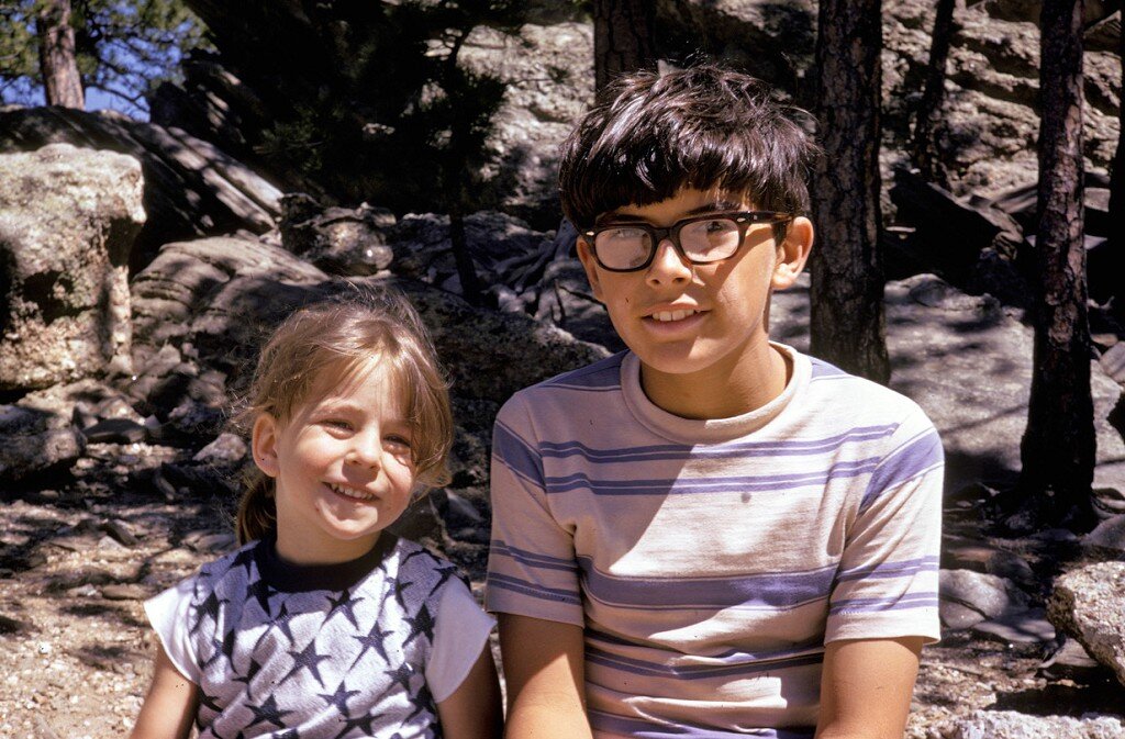Crystle and Curtis Pishon, as children