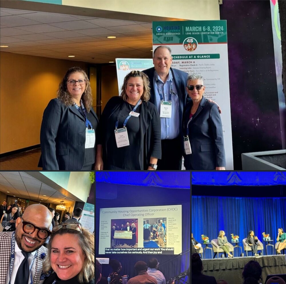CHOC represented at Housing California last Thursday/Friday in Long Beach, CA; CHOC CSO Joy Silver, #CHOCImpact VP Terri Smyth Canillo, #SterlingAsset Management Company&rsquo;s President Kevin Grani, CPM, and  VP, Property Operations Laura Ontiveros