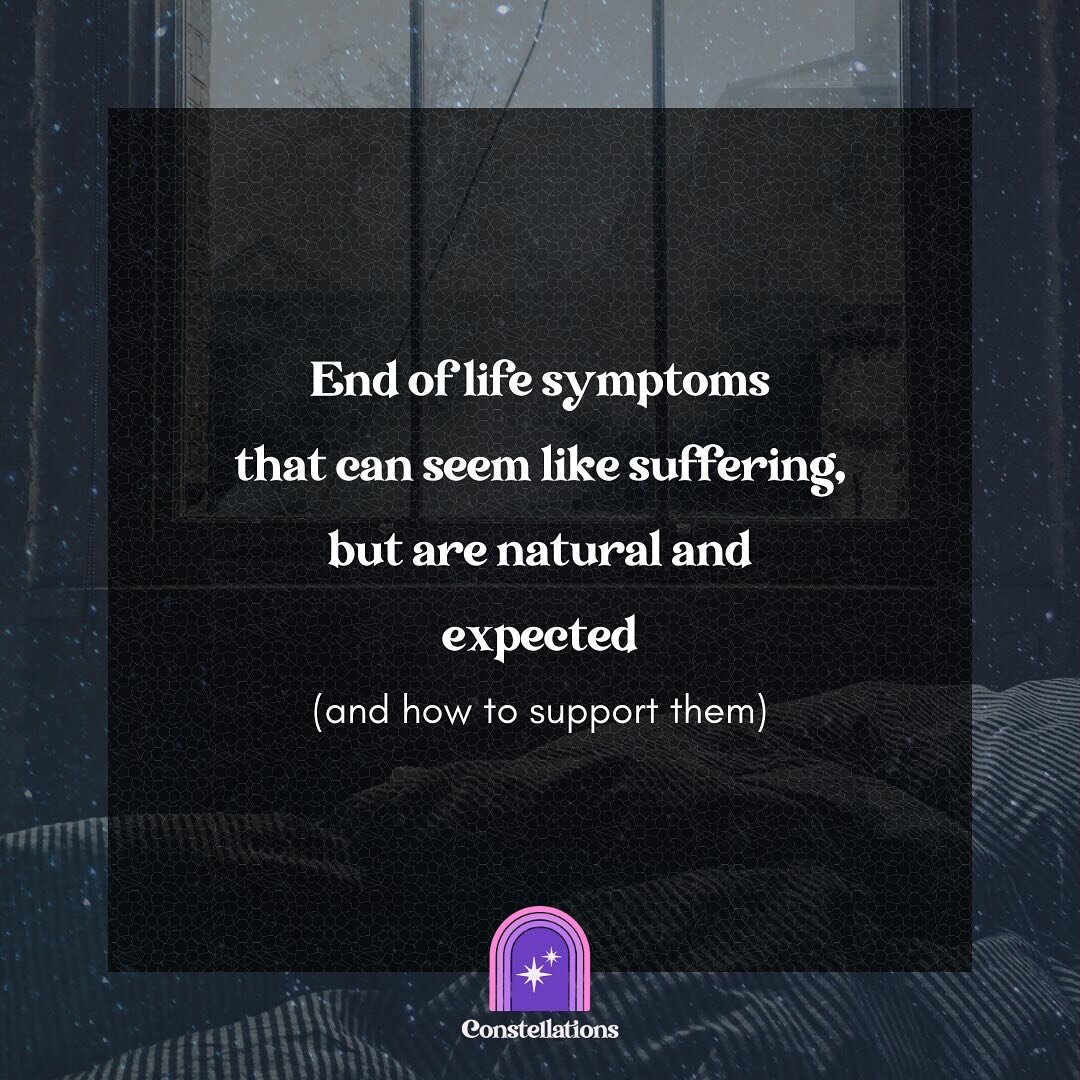 EOL Symptoms and some ideas on non-medical ways to support them is this month&rsquo;s Spread Care series topic 💞

This is a workshop for death workers, caregivers, and/or those who are interested in supporting people at end of life and understanding