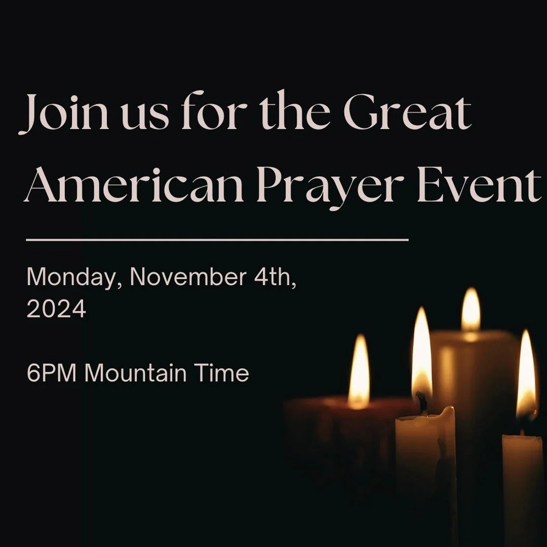 Join us for the National Great American Prayer Event today, Nov 4th, at 6:00 PM MT! 🙏🇺🇸 Unite in prayer as we seek revival and turn hearts back to Jesus and the Bible. Connect with our leaders in Colorado and tune in to the Colorado Zoom tonight a