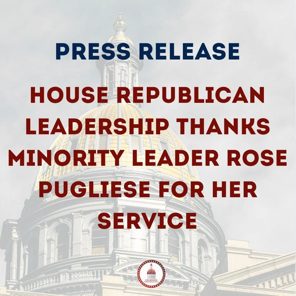 House Republicans thank @rosepugliese16 for her dedicated service to El Paso County and Colorado. 

Read more here: https://www.coloradohouserepublicans.com/news/p50skley3c0u42yw026mriesulbgc3