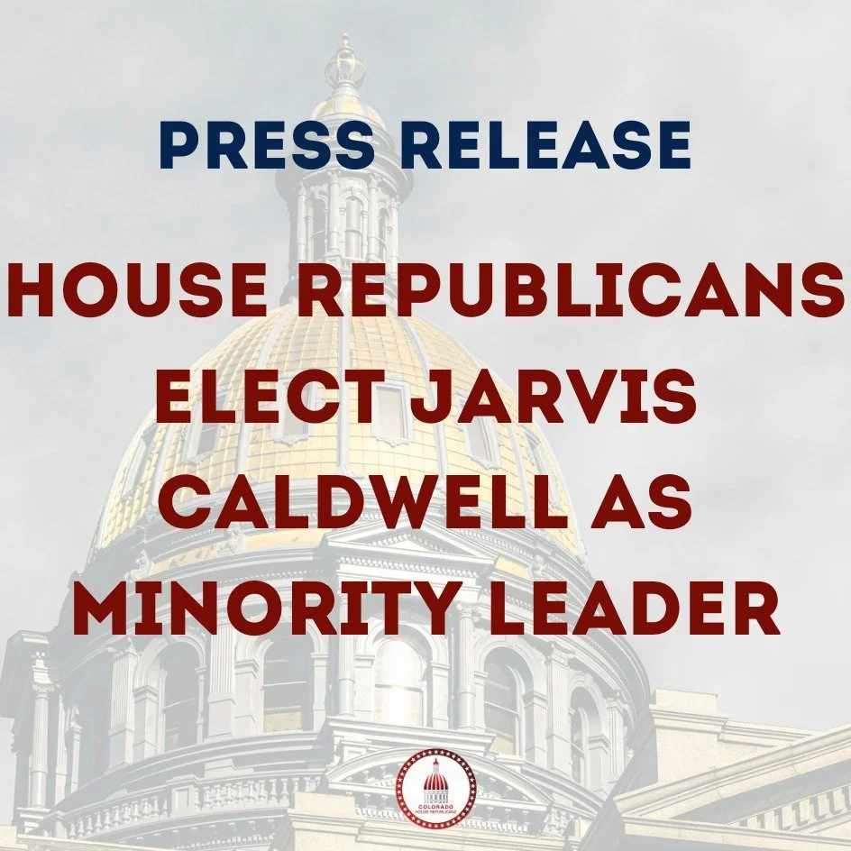 House Republicans have elected @jarvis.caldwell.colorado as Minority Leader. He made it clear: Colorado is at a breaking point with crime, overspending &amp; strain on families. It is time for real change so the next generation inherits a stronger st