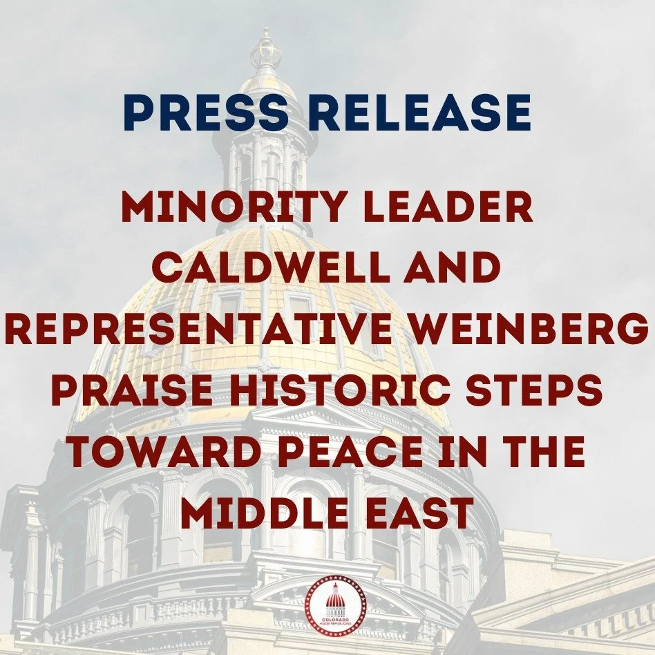 Today marks a historic moment of relief and gratitude as every Israeli hostage has been returned home. The Colorado House Republicans join Jewish communities around the world in celebrating this long-awaited day of peace and healing.

https://www.col