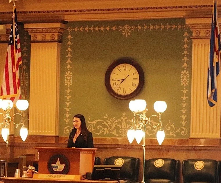 Today, Representative @avaflanell_ was officially sworn into the Colorado House of Representatives to serve the people of House District 14. We are excited to welcome her to the caucus!