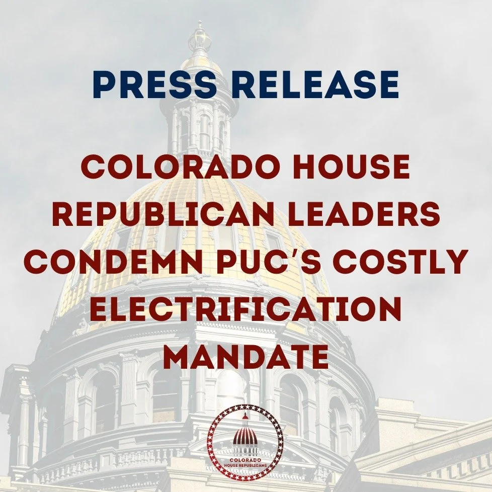 @jarvis.caldwell.colorado and @reptywinter condemn the PUC&rsquo;s costly electrification mandate that will raise energy bills and force expensive home heating replacements. Colorado needs affordable, reliable energy, not activist-driven mandates.

R