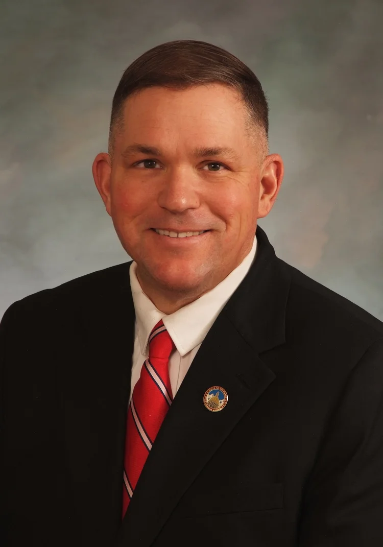 Official portrait of Representative Scott Slaugh, serving Colorado House District 64 in Larimer and Weld County; 5th Generation Coloradan, Licensed General Contractor, 4th Generation Veteran, and supporter of parental rights.