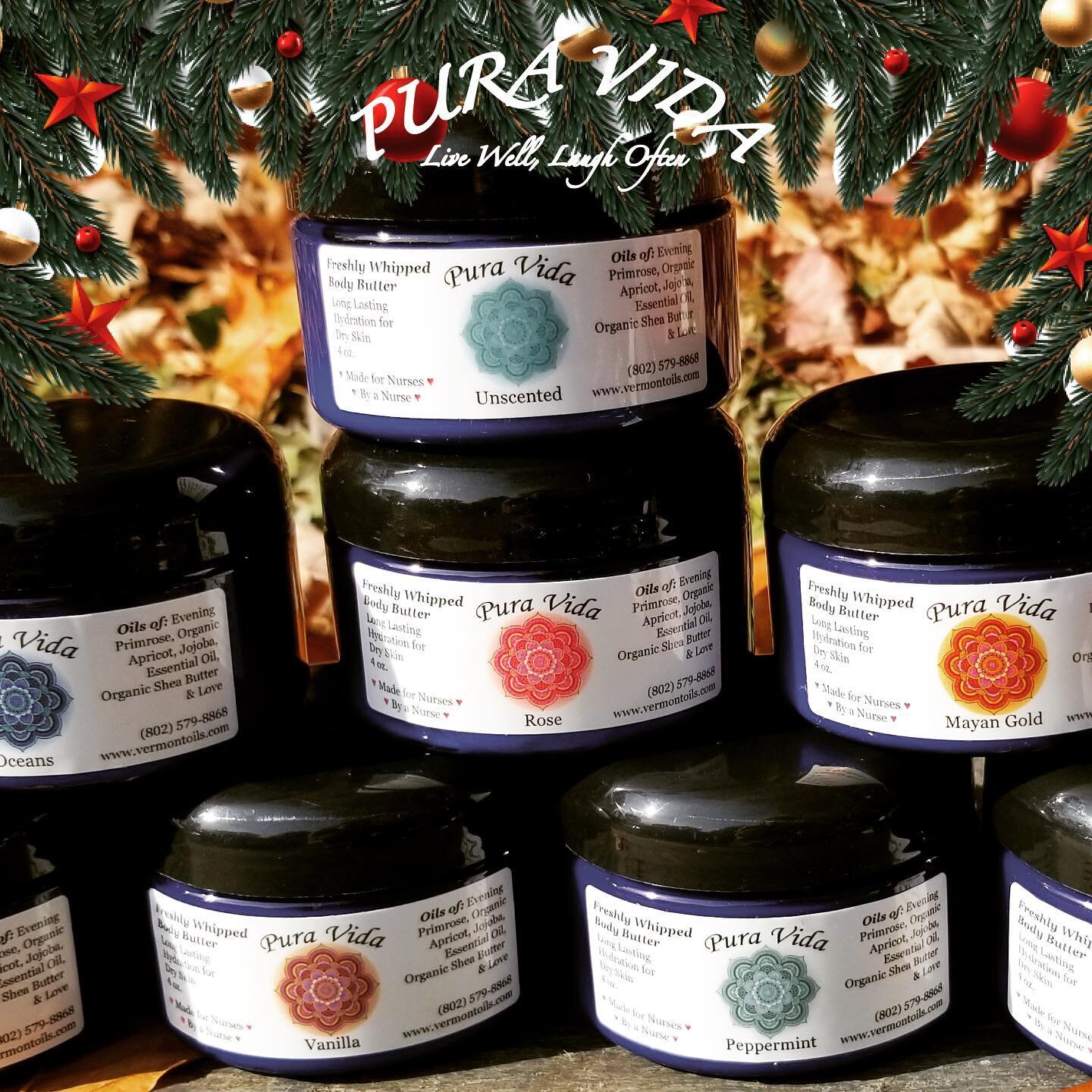 There is still time to get your orders in time for Christmas! Place orders by this Monday to take care of all your last minute bath and body care gift needs from our line of Vermont products made with love. www.puravidavt.com/ (link in bio)