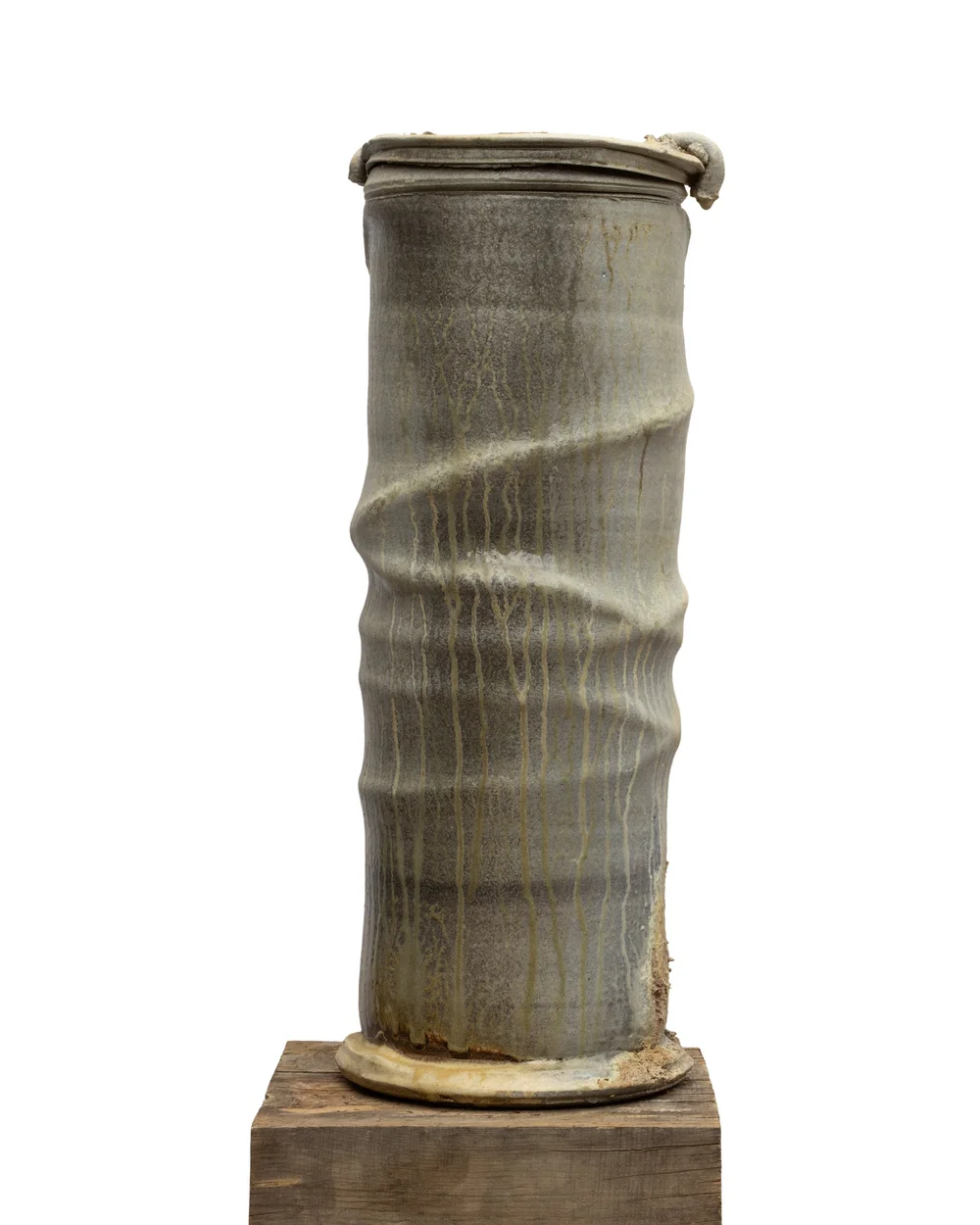 Large eared ceramic jar