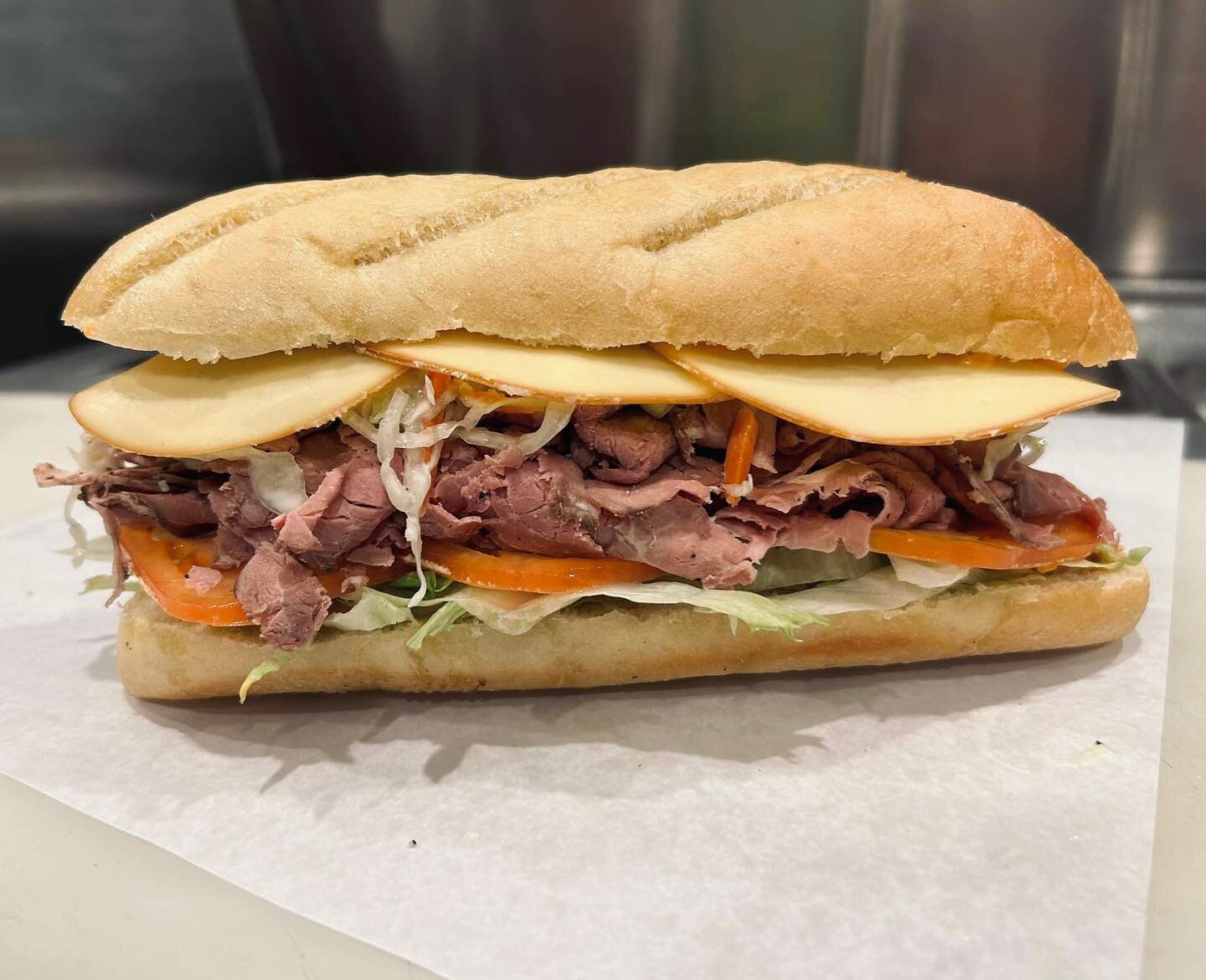 🥪 Introducing the &quot;MASTADON&quot; Sandwich! 

🥩 Roast Beef
🥓 Bacon
🧀 Smoked Gouda
🥗 Coleslaw
🥬 Lettuce
🍅 Tomato
🍯 Russian Dressing

Tag your friends who need to try this epic creation ASAP! #MASTADONSandwich #shoplocal #FlavorExplosion ?
