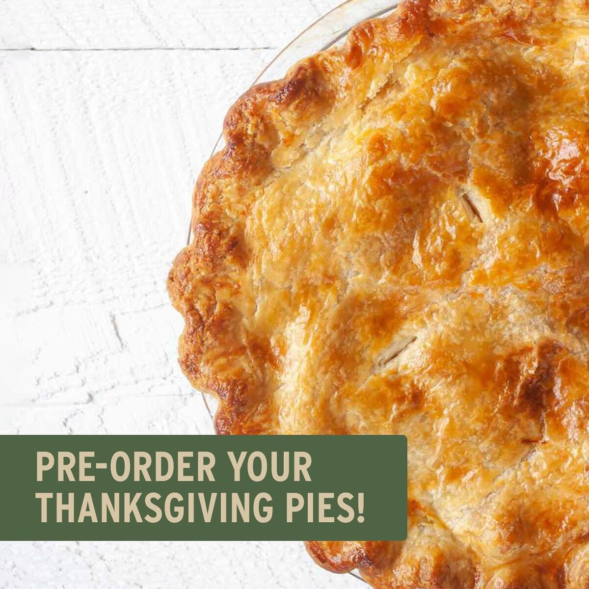 🥧 Get ready for a delicious Thanksgiving! 🦃 Pre-order your choice of Apple Pie or Pumpkin Pie for just $13.50 each.

📞 To place your order, call us at 518-203-6739.

📅 Pick up your freshly baked pies on either Tuesday or Wednesday before Thanksgi