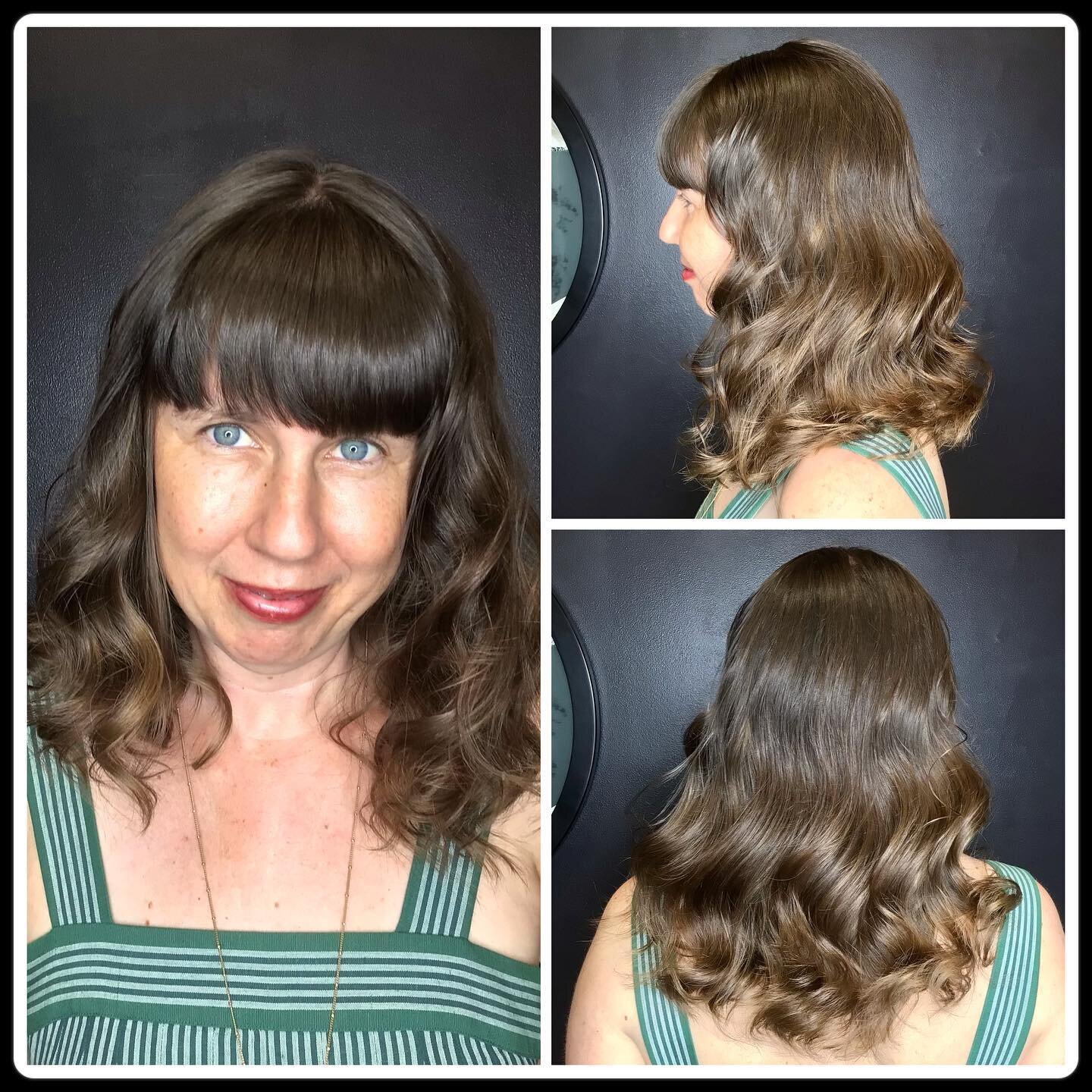 My beautiful client Allie wanted a natural looking and a subtle highlight that will have no upkeep. I sectioned off and left out the top section of her hair and bangs (to prevent any grow out lines) and I highlighted the rest. I think she look gorgeo