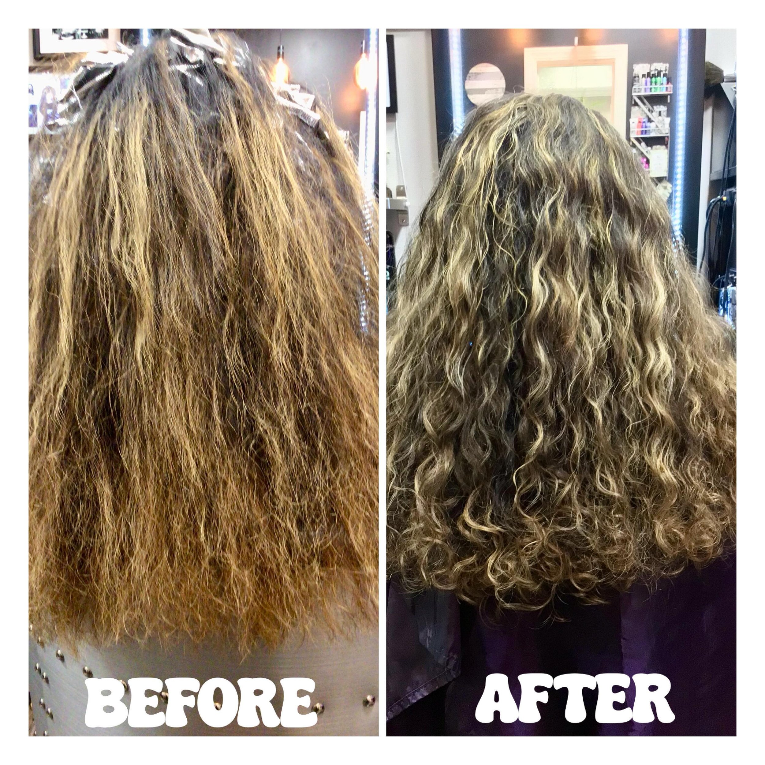 Cindy&lsquo;s new client Jessica was looking to get her grown out balayage refreshed and to correct the brassiness on her ends. Cindy did a a full head of highlights to match up with the old painted pieces. And then she did a cool toner/gloss to bala