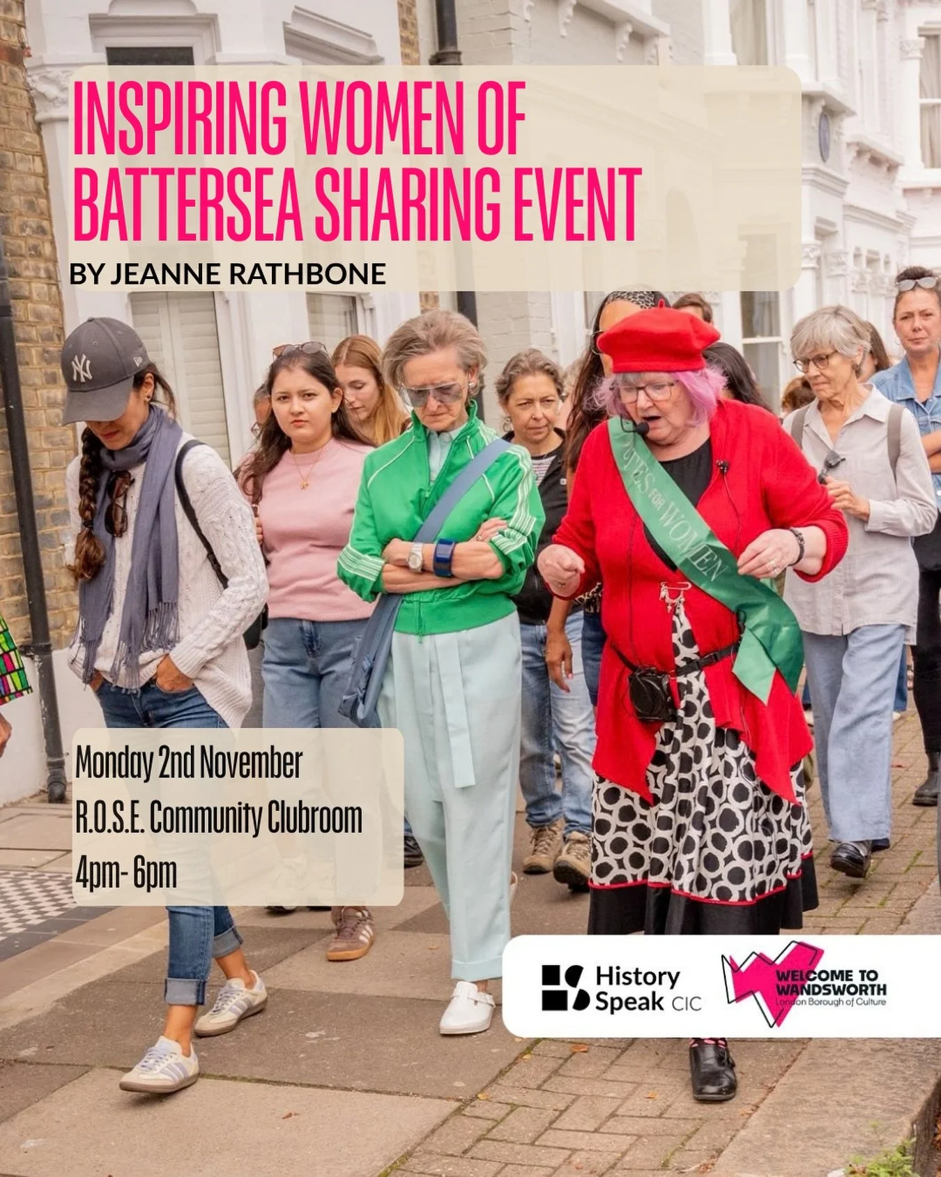 Jeanne Rathbone has spent years walking the streets of Battersea, carrying the stories of women this city has forgotten.

In September, we recorded what might be one of Jeanne&rsquo;s last ever guided tours because oral traditions disappear unless so