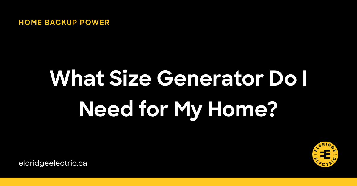 What Size Generator Do I Need for My Home?