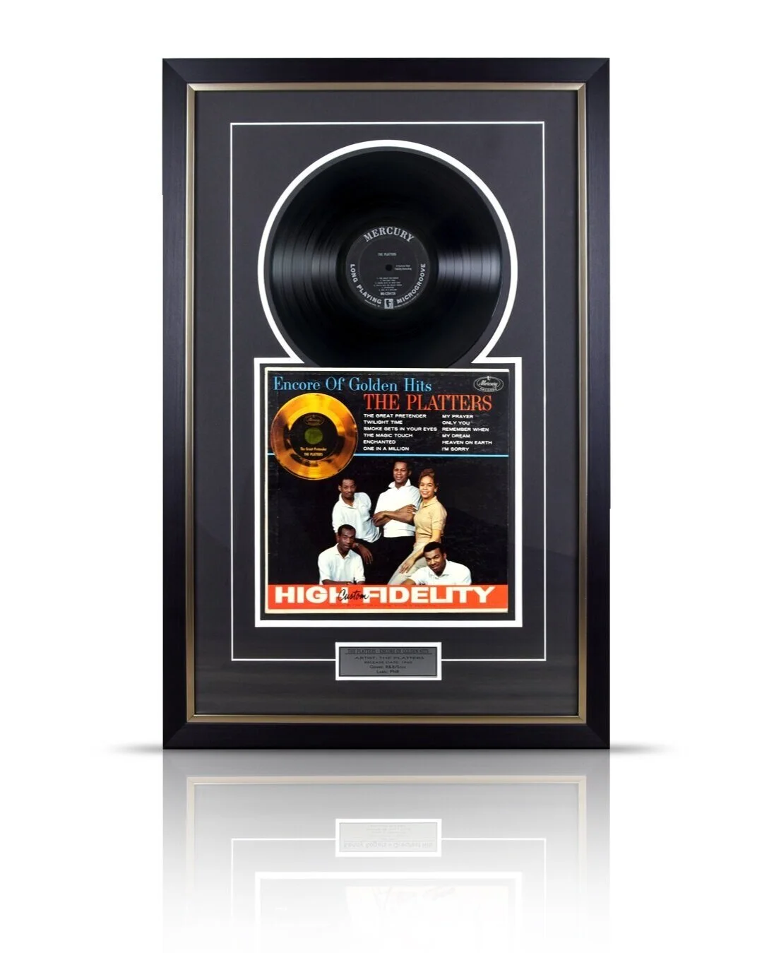 The Platters ‎– Encore Of Golden Hits. 

Frame Size 23 x 35"