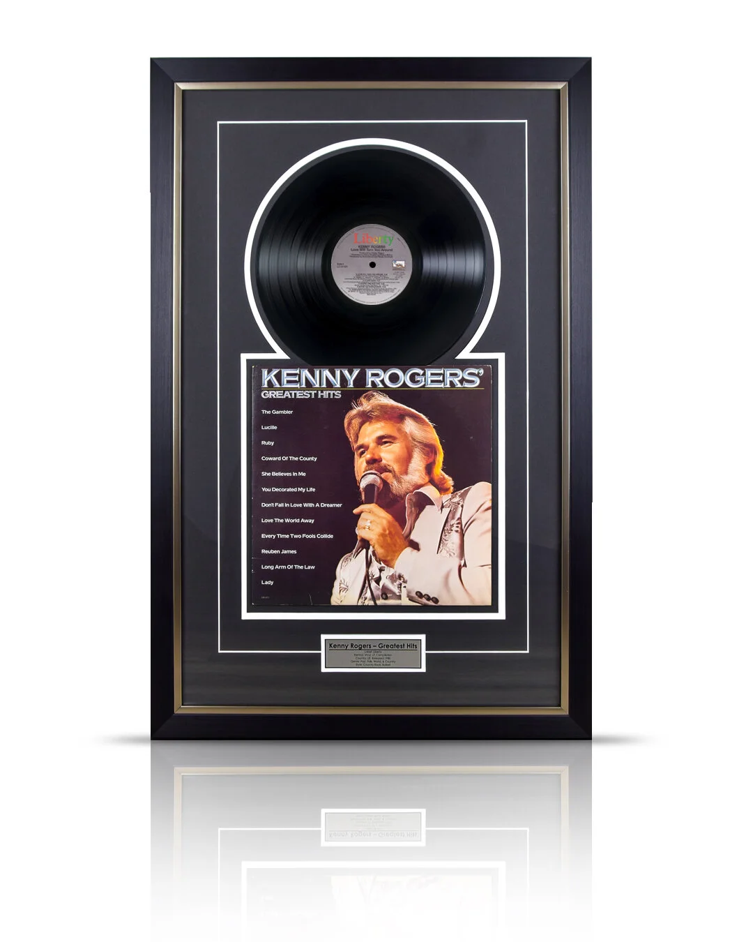 Kenny Rogers' Greatest Hits. 

Frame Size 23 x 35"
