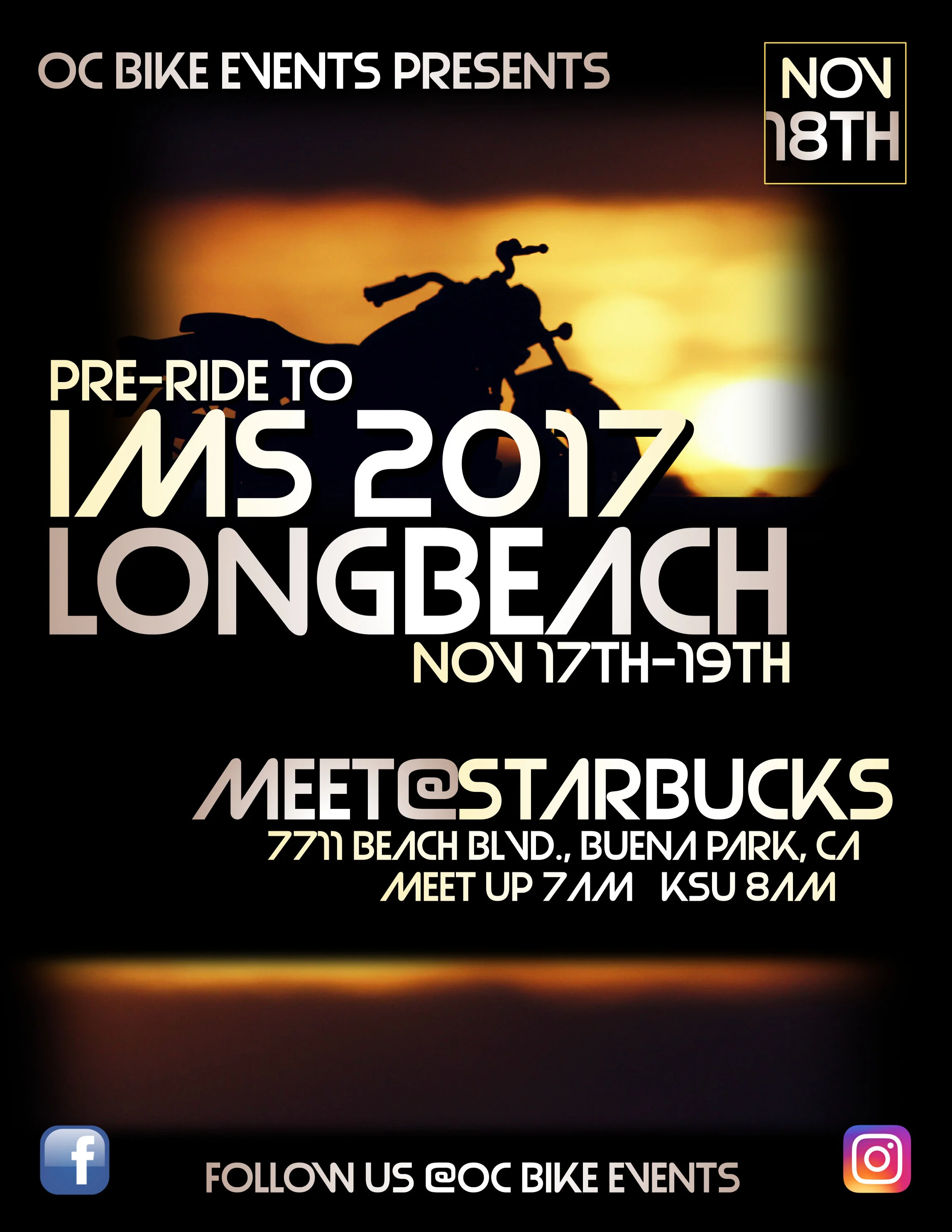 Organized ride to the International Motorcycle Show 2017 in Long Beach