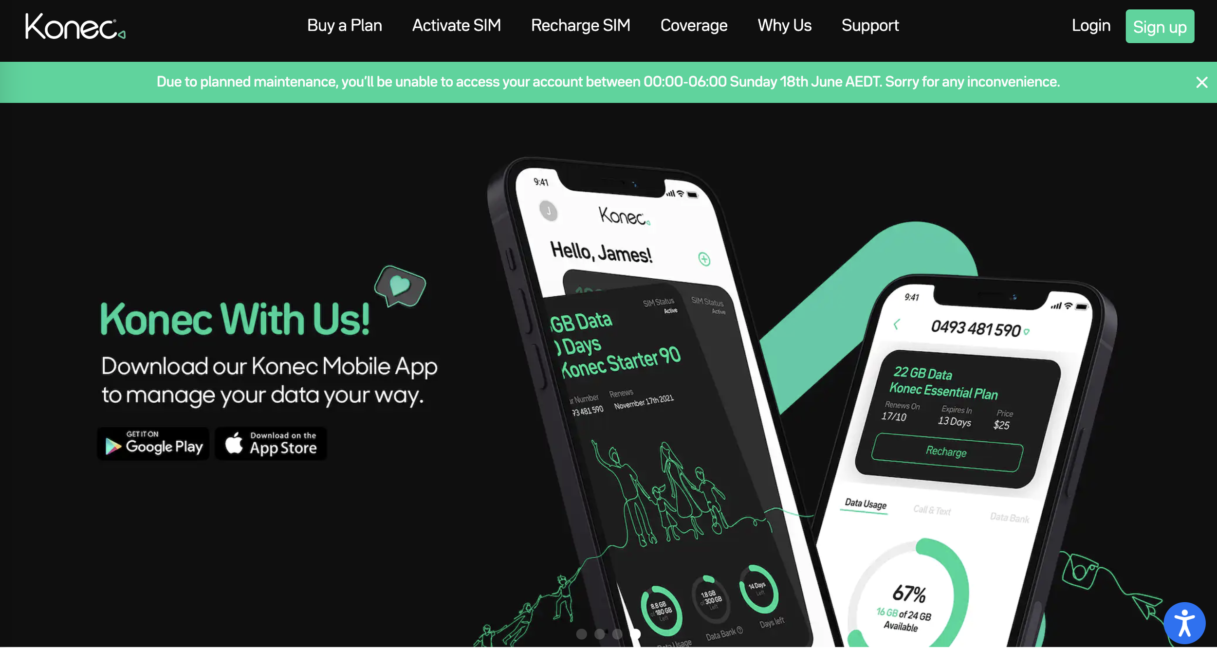 Business Project--Konec Mobile Website