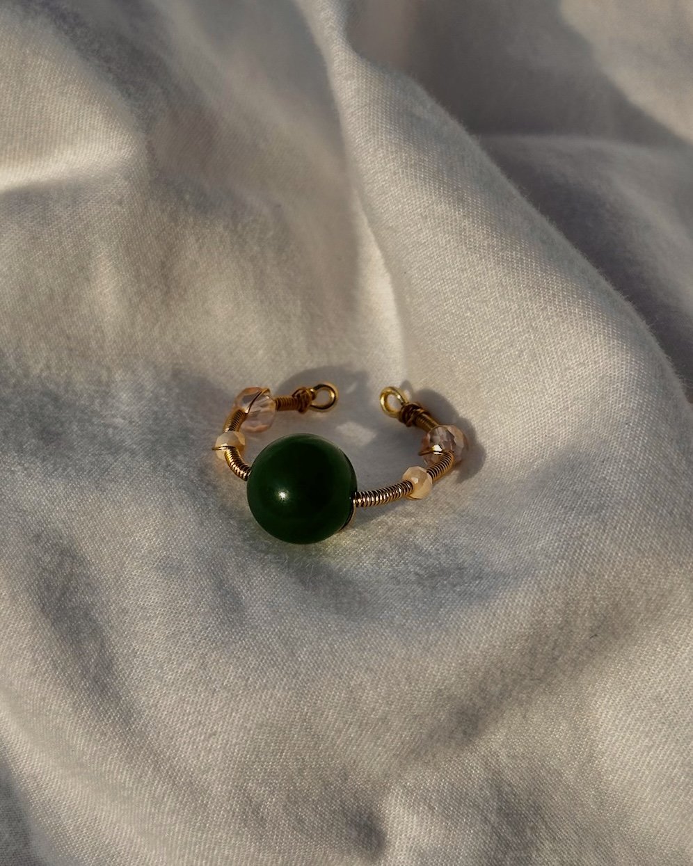 Virgil Jade Adjustable Ring