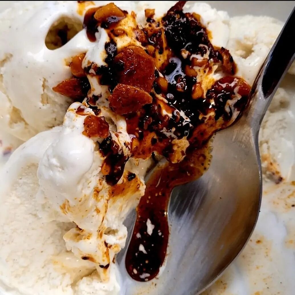 Absolutely loving this ice-cream + KariKari photo from @deannaf. Still one of our favorite combos ever. 

Repost - This was HEAVEN in my mouth! Tillamook Vanilla ice cream with KariKari chili crisp topping. So delicious! Bought the chili crisp from @