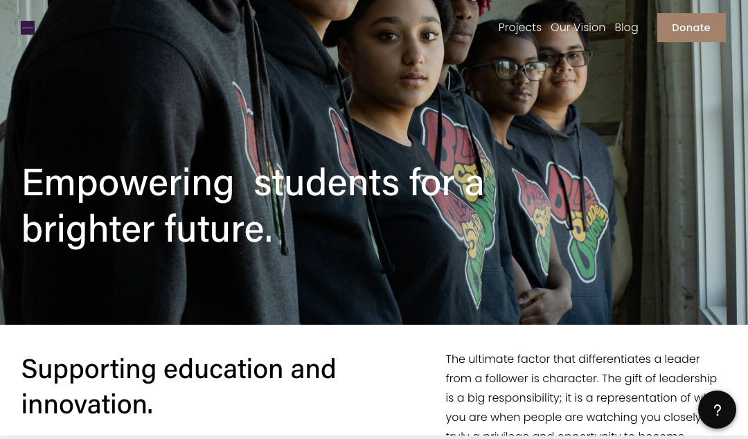 Website was intended to spread awareness about a community organization
