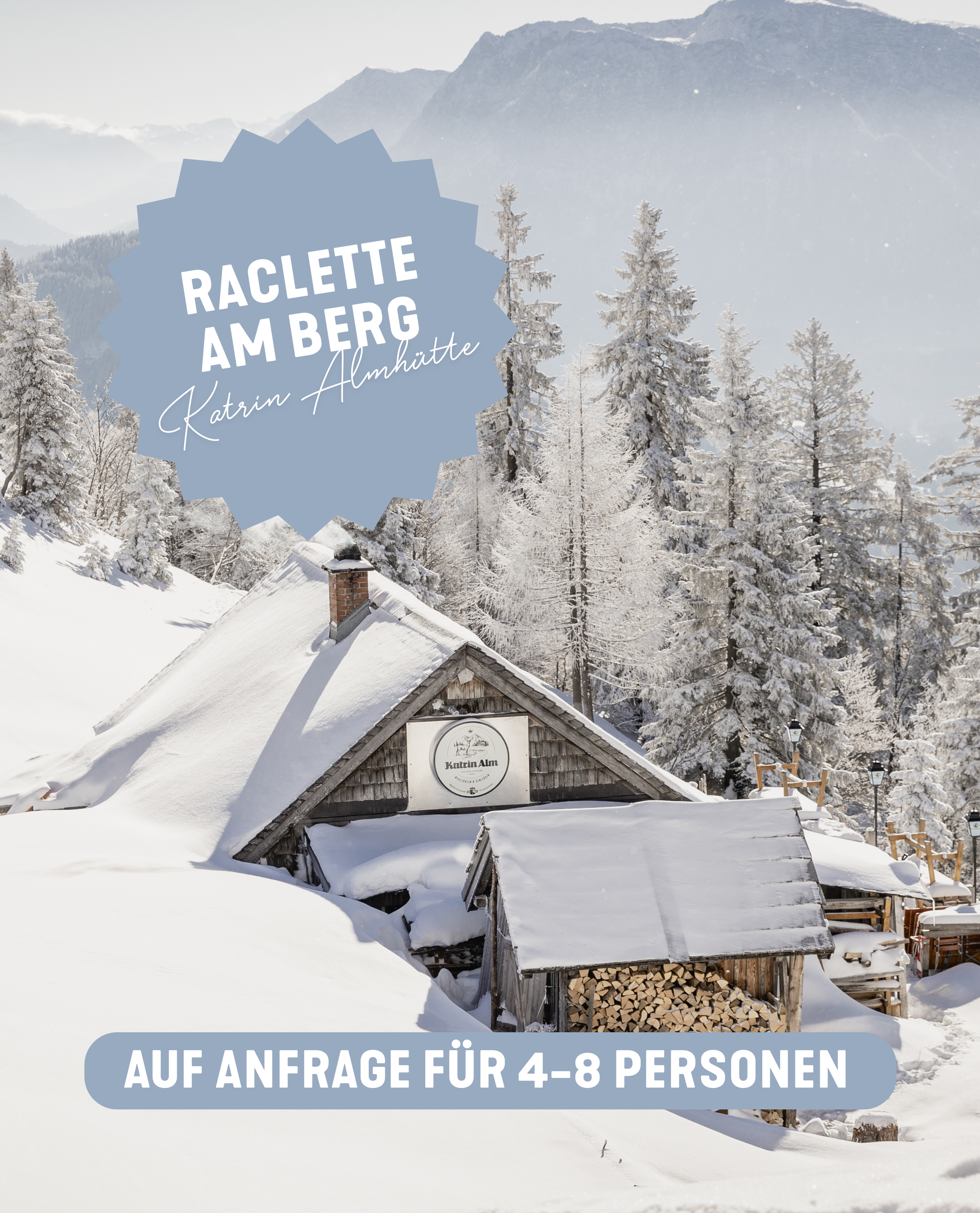 Snow-covered Katrin in front of mountain