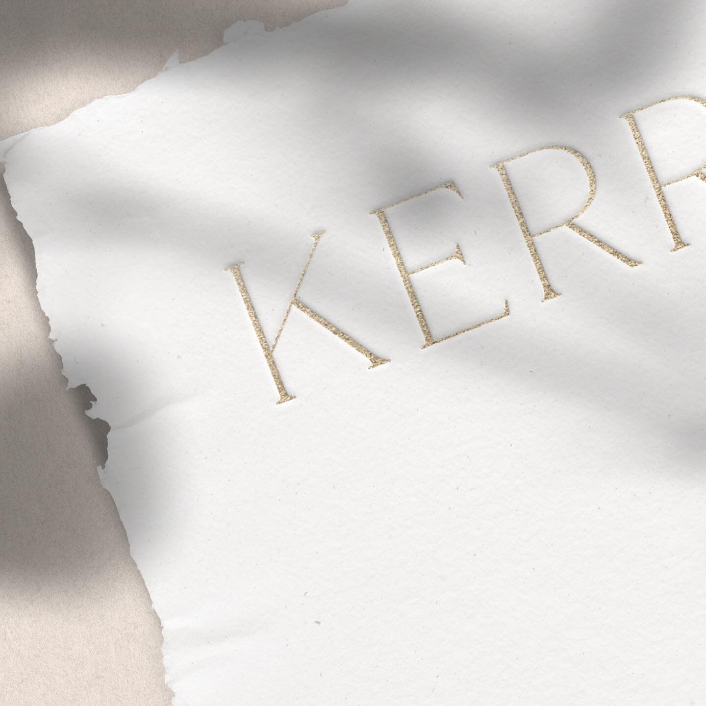 Organic torn paper, embossed with the perfect shade of gold foil: 
🤍
Tactile, Textured and Luxurious. 
🤍
Just some of the elements incorporated into my new branding, reflecting the design and creative service that comes as standard with every KACB 