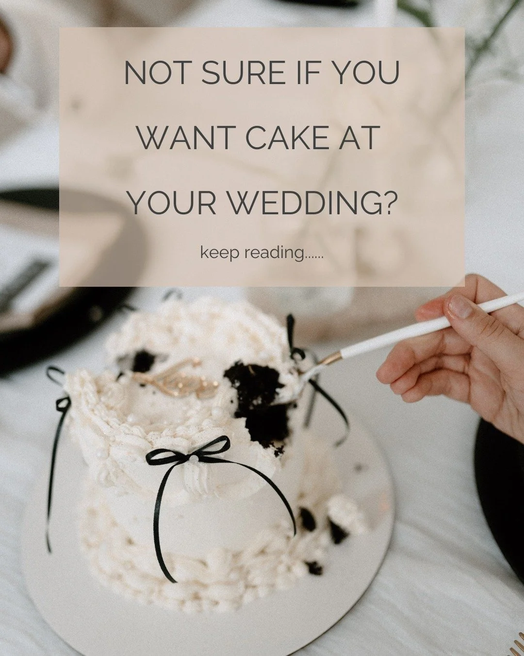 Let&rsquo;s face it &mdash; weddings are a big investment, and it can feel overwhelming trying to decide where to spend your hard‑earned money.

If you are not sure whether or not to have a big cake at your wedding, you are not alone. I have this dis