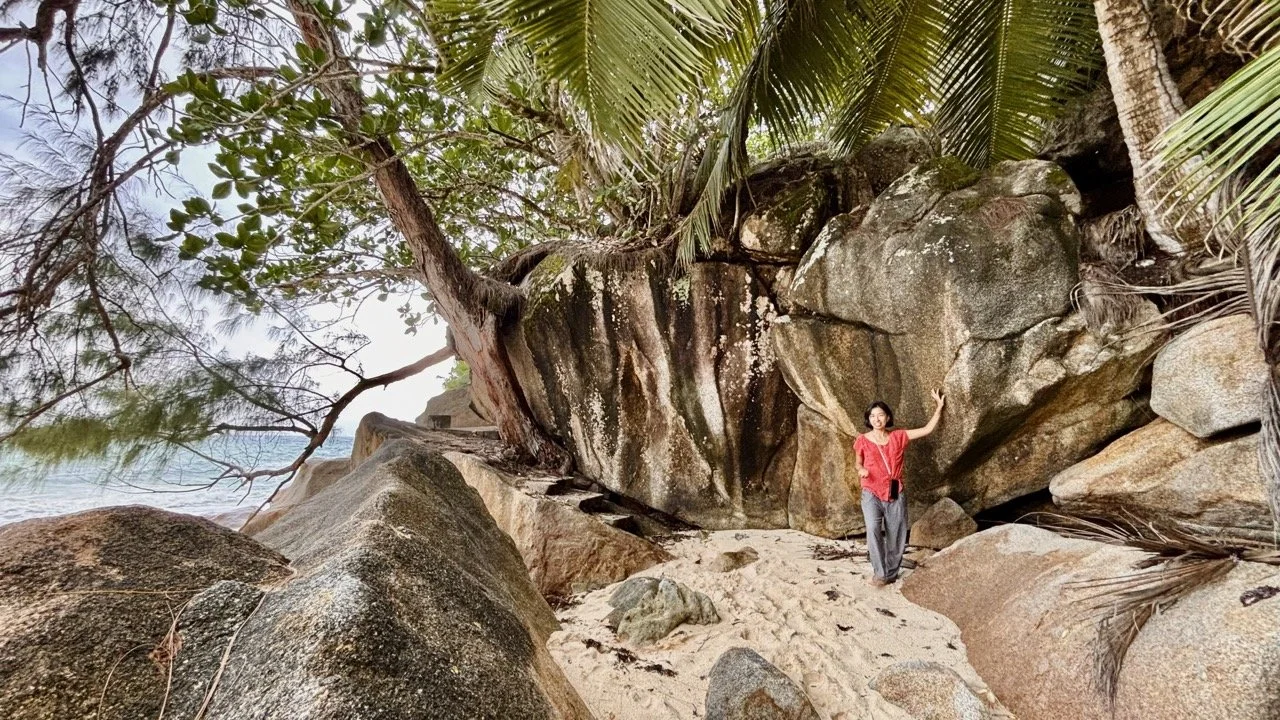 Anse Intendance 細緻白沙與湛藍海水形成鮮明對比，是馬埃島自由行不可錯過的熱門海灘景點。