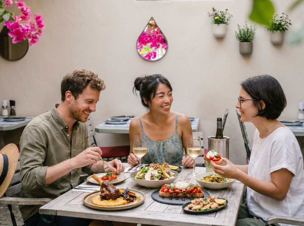 Looking for a budget-friendly lunch in Santorini? Karma Greek Restaurant offers flavorful homemade dishes, fresh ingredients, and generous Greek specialties in the heart of Oia.