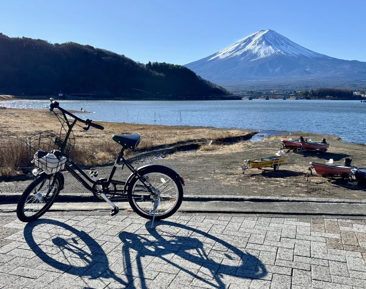 新倉山淺間公園忠靈塔與富士山同框的經典景色，是河口湖周邊最具代表性的富士山攝影景點之一。
