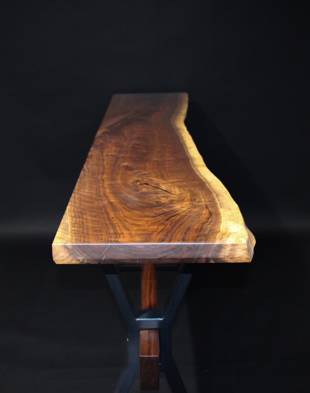 Live edge console / sofa table - Walnut