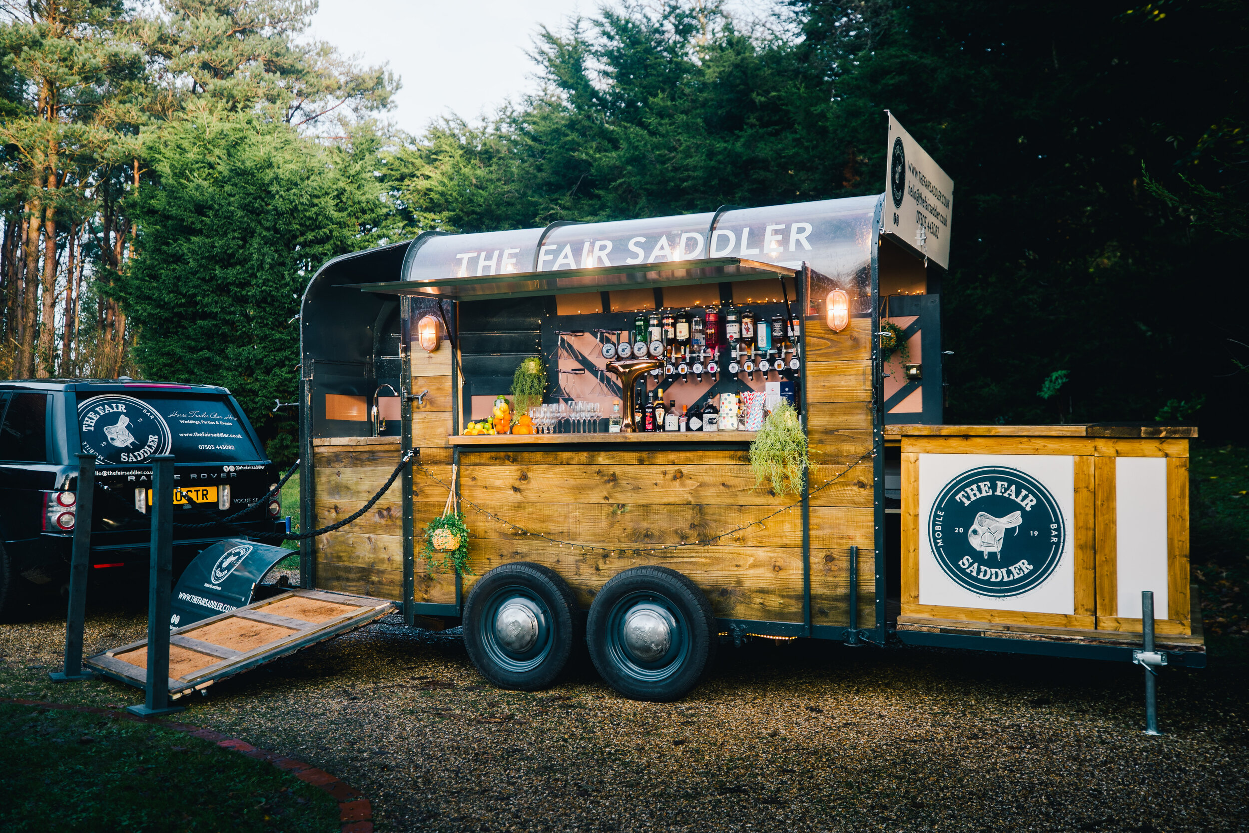 The finished trailer with extendable bar