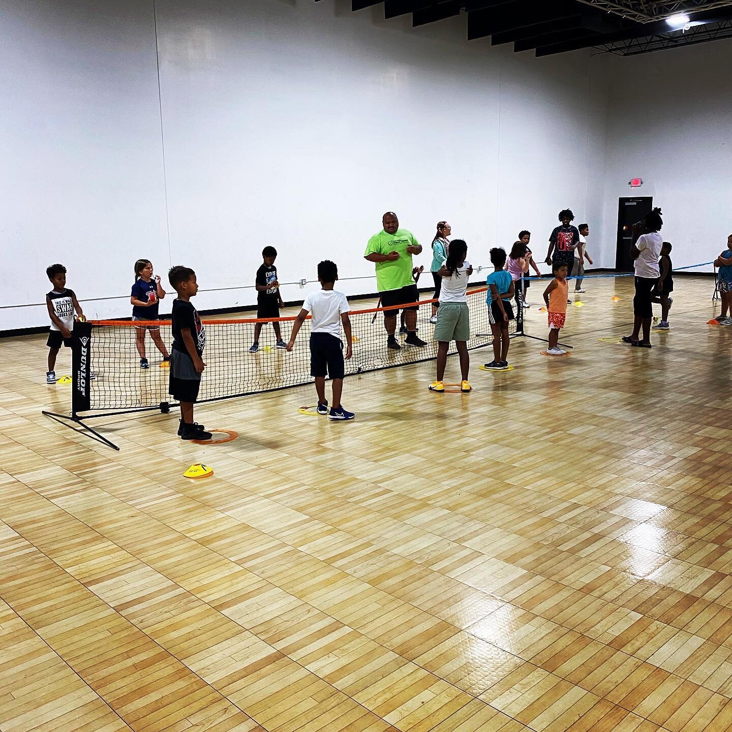 CoMotion has a performance space and it couples as a activity room. This week @comotioncenter and @element.gym are teaming up with @stpaulurbantennis for a FREE 4 day Tennis and Fitness camp. More than 25 kids were in attendance today. Day 3 tomorrow