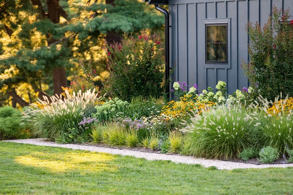 FORM Garden Design developed a diverse planting palette, made of perennials, grasses, trees, and shrubs that would provide year-round interest and would thrive with little watering.