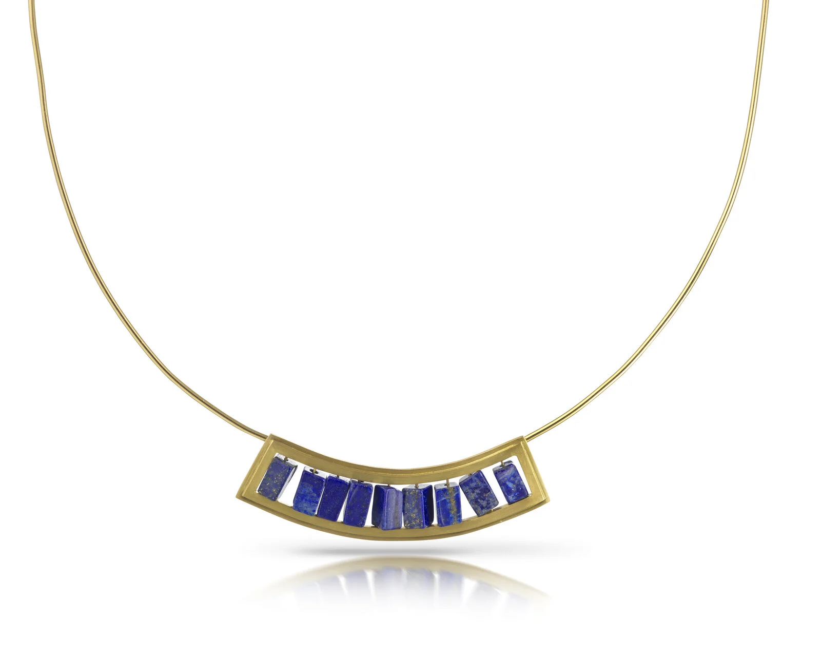 Lapis, 18ct gold necklace.