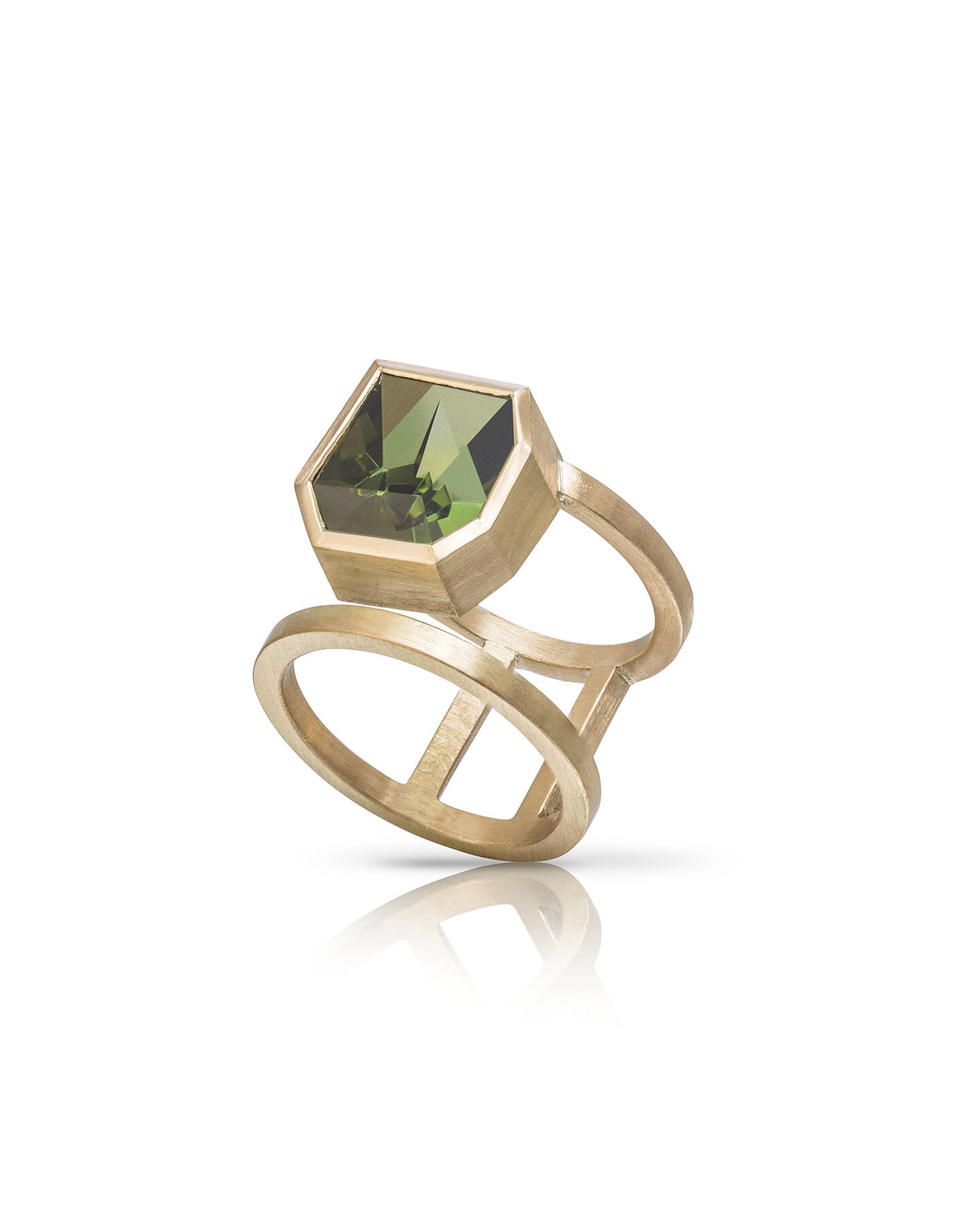 Tourmaline, 18ct gold ring.
