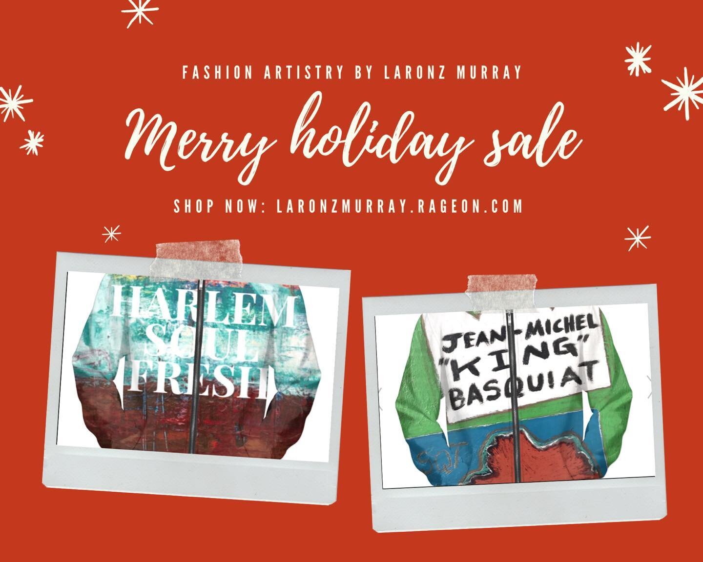 It&rsquo;s Uptown Harlem, USA...Merry Holiday Sales Event at our online store laronzmurray.rageon.com. Featuring fashion artistry designs by LaRonz Murray. Be BOLD. Be LIT. Be LEGENDARY. Gift yourself and/or others with something artistically differe