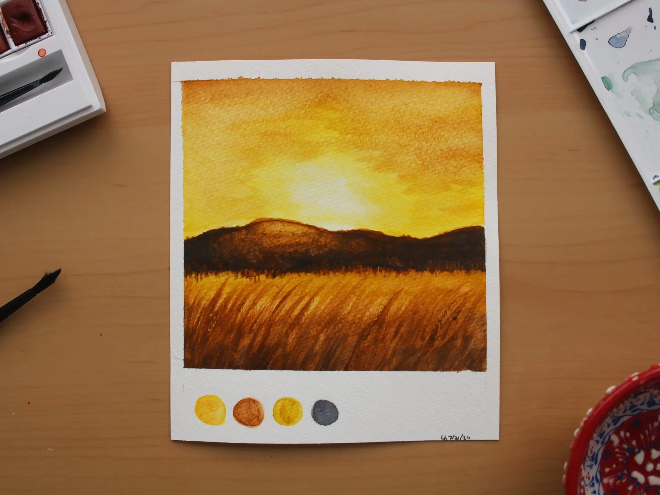 "6:43am"

2024

Watercolor on watercolor paper

3x5