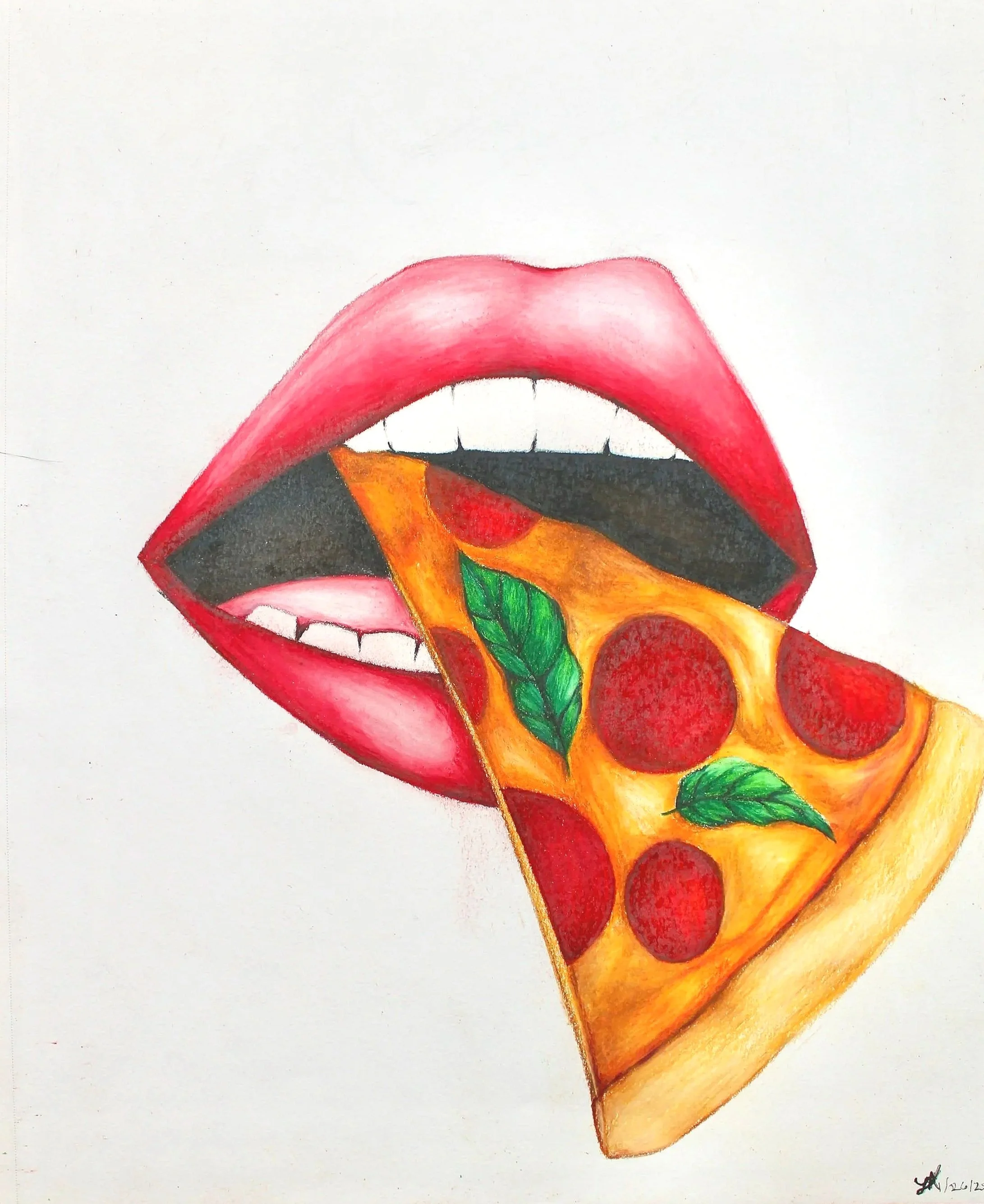 "Pizza Break"

2025

Colored pencils on sketch pad

11x14