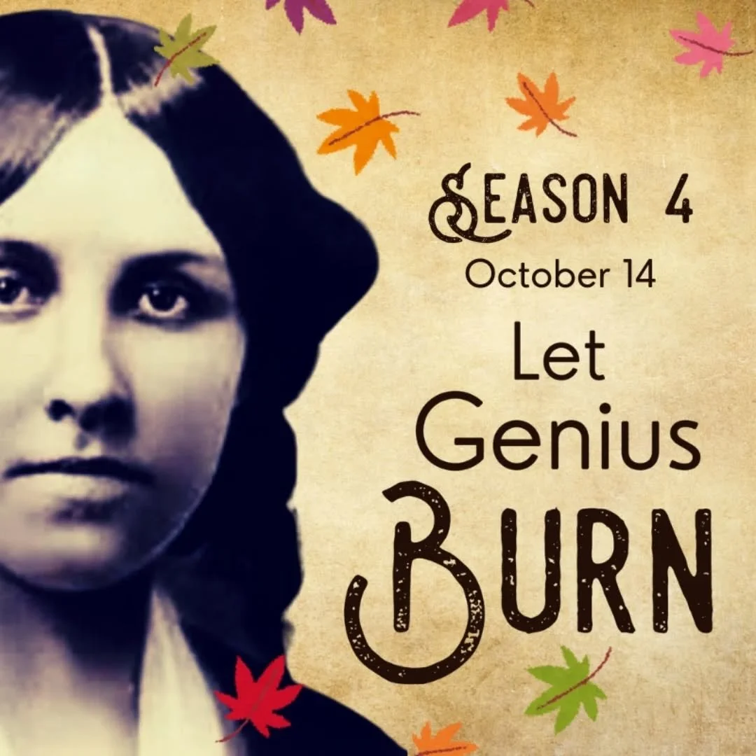 Mark your calendars... Let Genius Burn is BACK with new episodes starting Tuesday, October 14! Join us for all things Alcott- from Little Women reimaginings to Concord museums to the Alcott Society. See you back here in October and let the Alcott aut