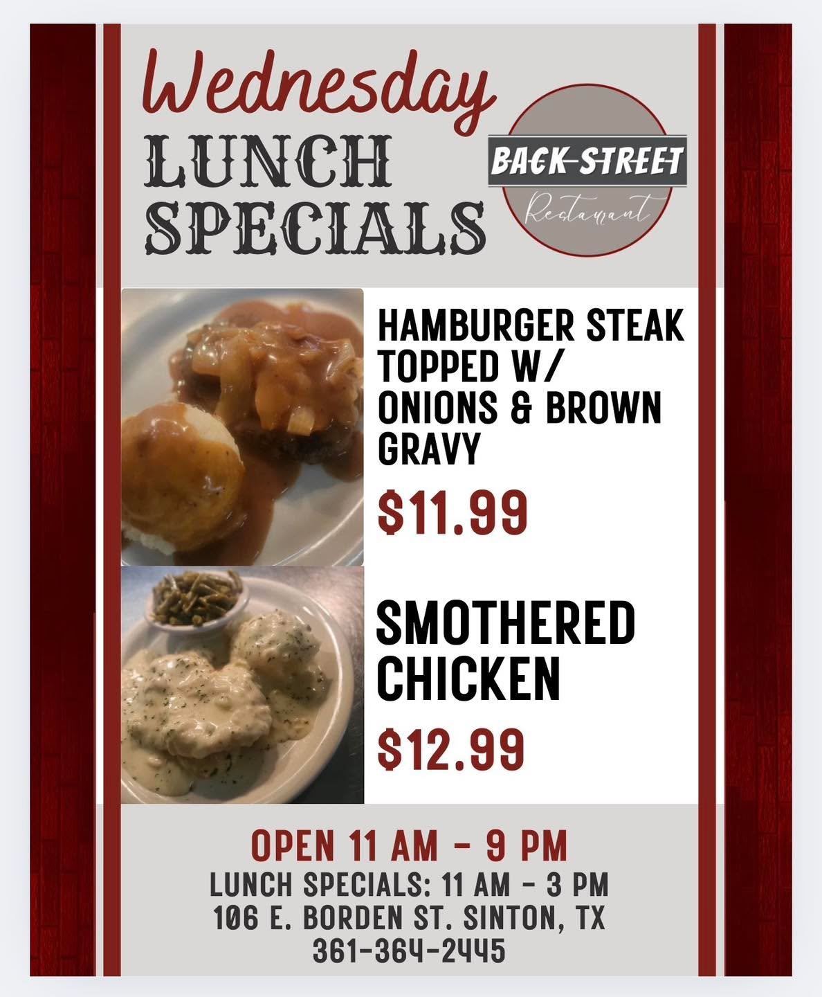 𝐓𝐡𝐚𝐧𝐤𝐬𝐠𝐢𝐯𝐢𝐧𝐠 𝐖𝐞𝐞𝐤 𝐇𝐨𝐮𝐫𝐬 𝐚𝐭 𝐁𝐚𝐜𝐤𝐬𝐭𝐫𝐞𝐞𝐭 𝐑𝐞𝐬𝐭𝐚𝐮𝐫𝐚𝐧𝐭 🦃

Backstreet Restaurant will be OPEN during regular hours on Wednesday, 11/26/25.

Thanksgiving Day (Thursday, 11/27/25)
⏰ Open 7:30AM&ndash;10:30AM for PIC