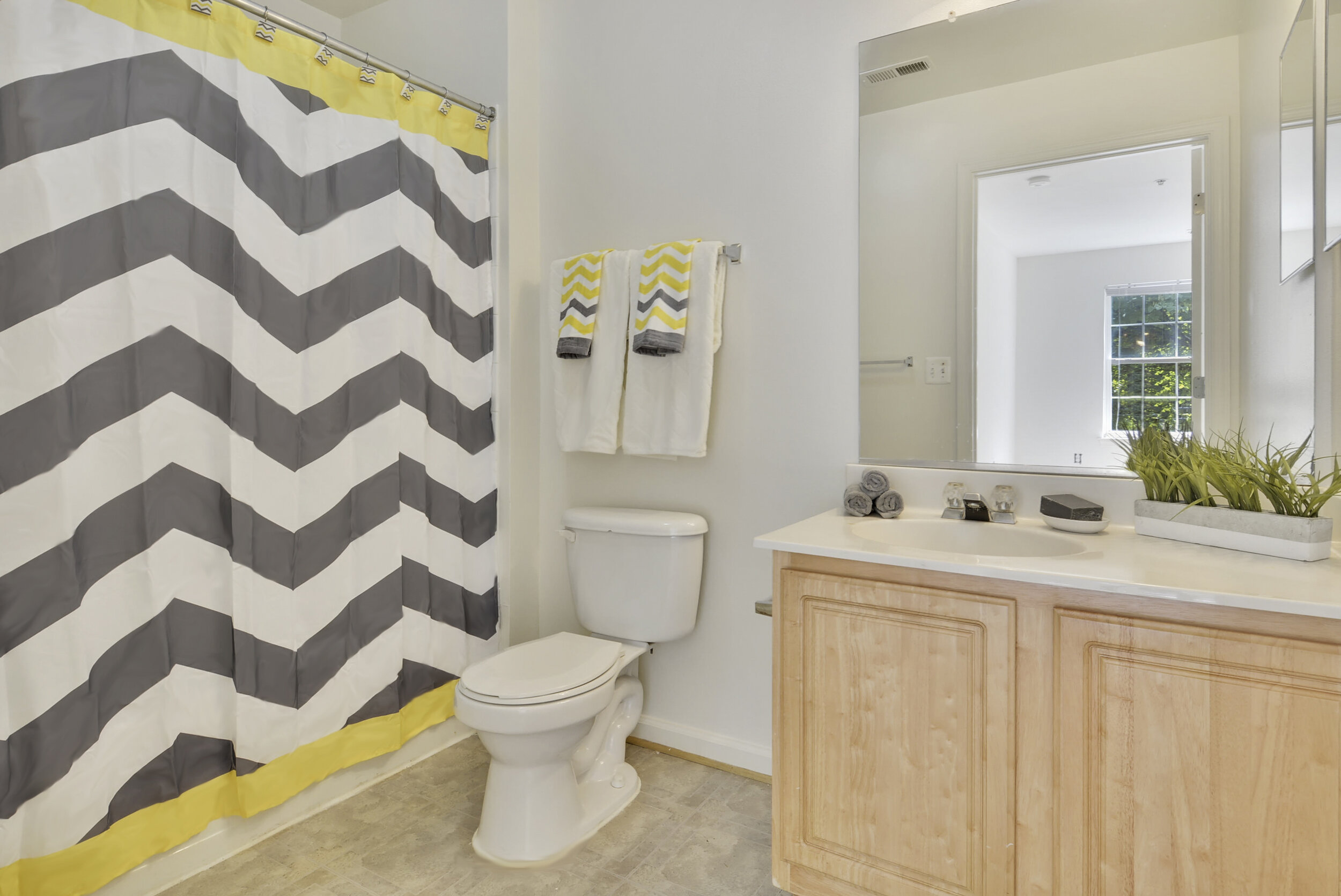  Our 2- and 3-bedroom apartments feature thoughtfully-designed bathrooms with large vanities.  