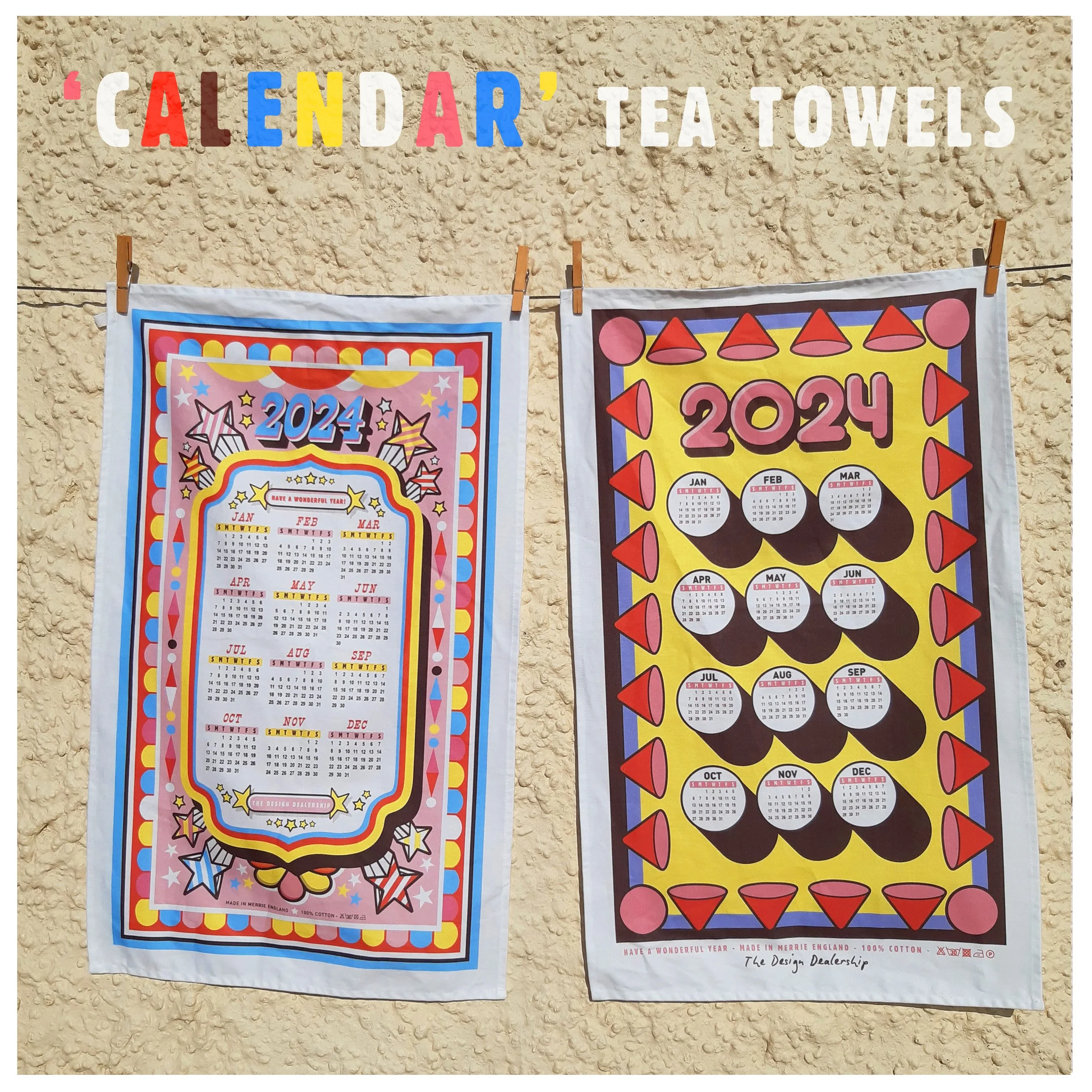 CONE 2024 CALENDAR TEA TOWEL — the design dealership CONE 2024 CALENDAR TEA TOWEL — the design dealership