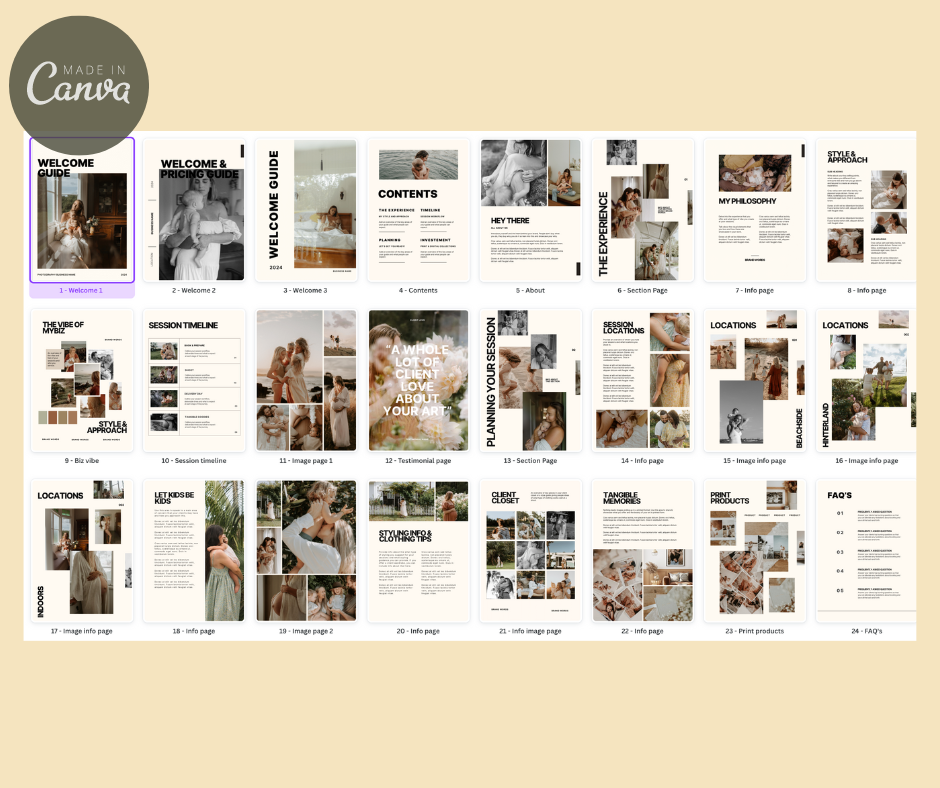 Rumi Welcome & Pricing Guide ~ Canva template — % Story Keeper Co ~ Bec ...