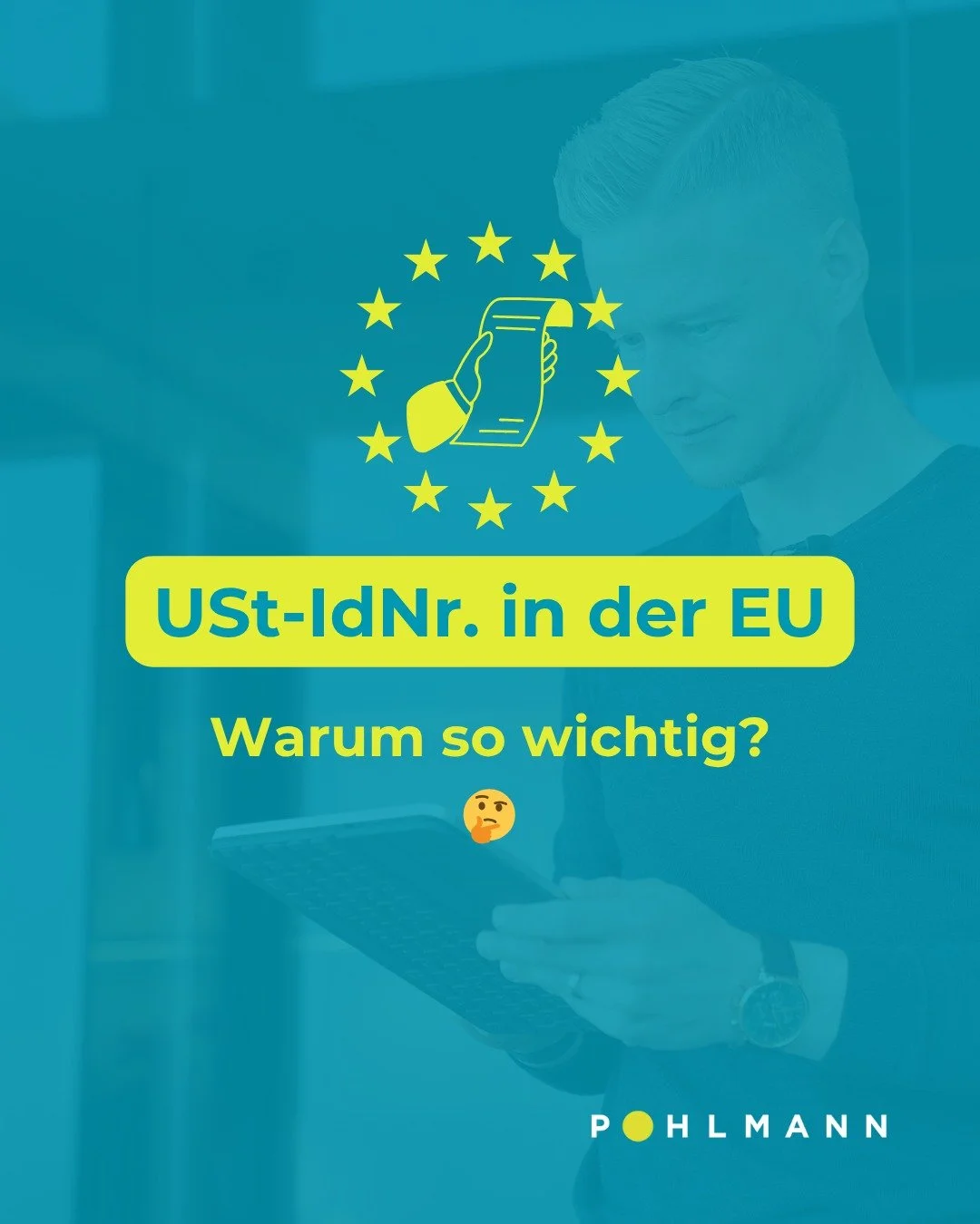 🚨 Bei innergemeinschaftlichen Geschäften innerhalb der EU ist die USt-IdNr. ein Muss!
Nur wenn sie korrekt angegeben ist, bleibt die Lieferung steuerfrei. Fehlt sie - wird Umsatzsteuer fällig.
Deshalb ➝ USt-IdNr. Immer auf der eigenen Rec