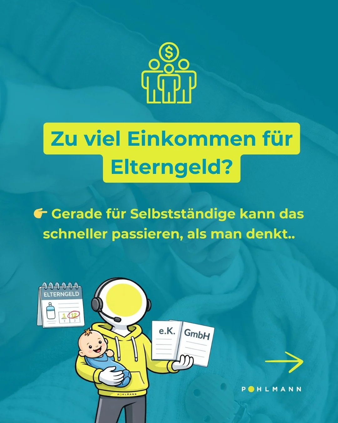 F&uuml;r viele Selbstst&auml;ndige ist das Elterngeld ein Thema und oft entscheidet die Unternehmensstruktur dar&uuml;ber, ob ein Anspruch besteht oder nicht.

Beim Einzelunternehmen wird der gesamte Gewinn dem privaten Einkommen zugerechnet.
🏢 Bei 
