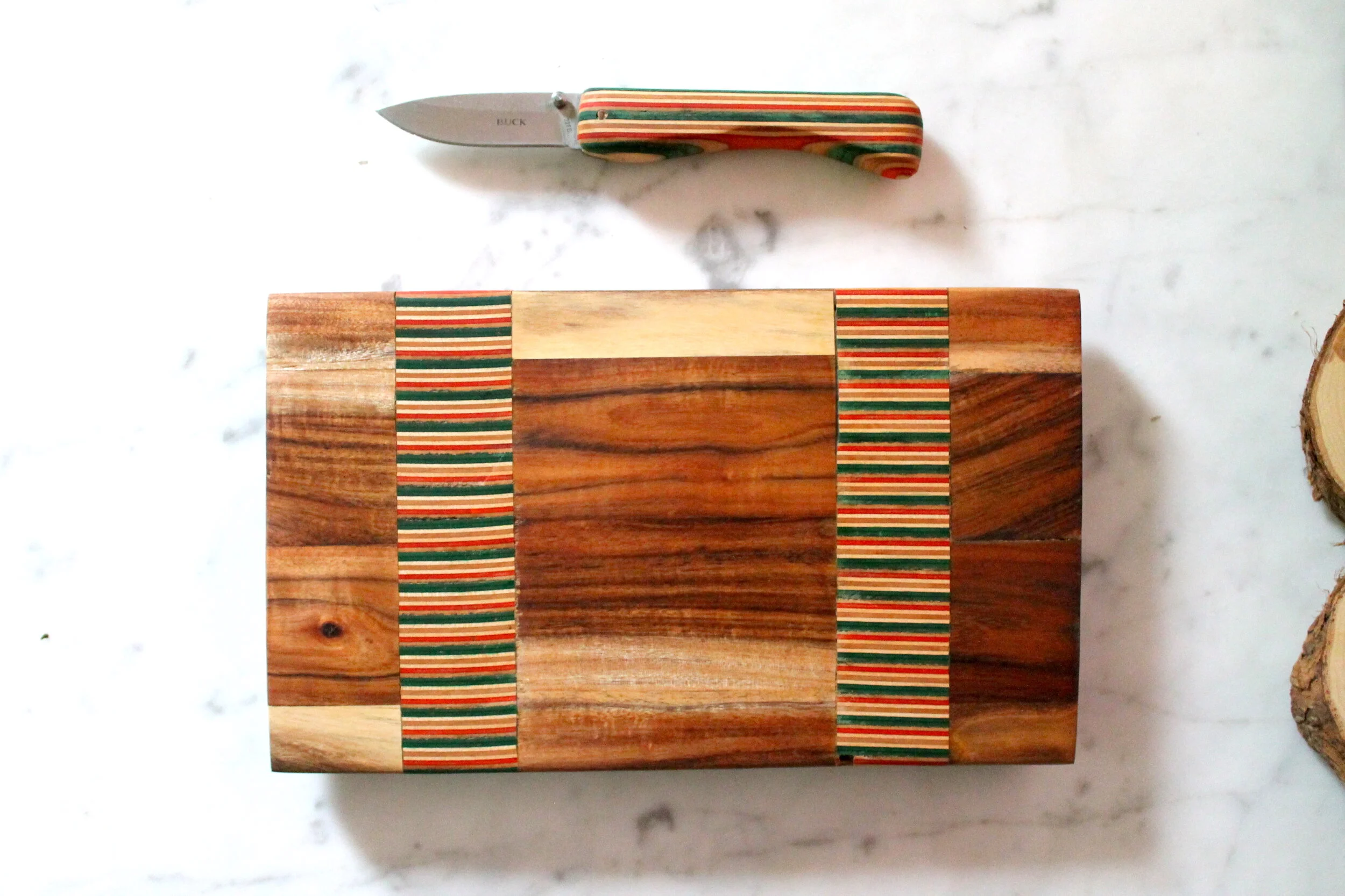 Skateboard Cutting Board &amp; Knife Set