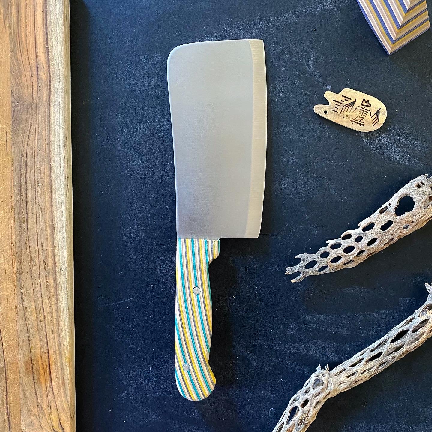 Recycled Skateboard Cleaver Knife